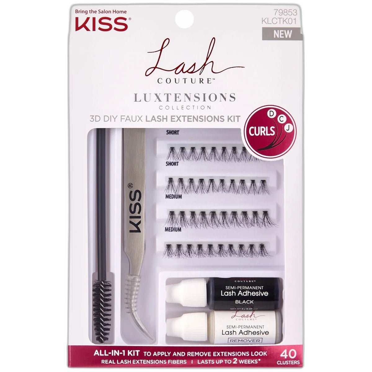 Kiss Lash Couture Luxtension Cluster Kit 5.29oz (Pack of 36)