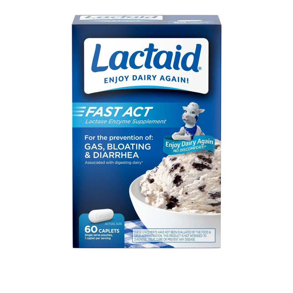Lactaid Fast Act Lactose Intolerance Caplets - 60pk 2.08 Oz (Pack of 24)