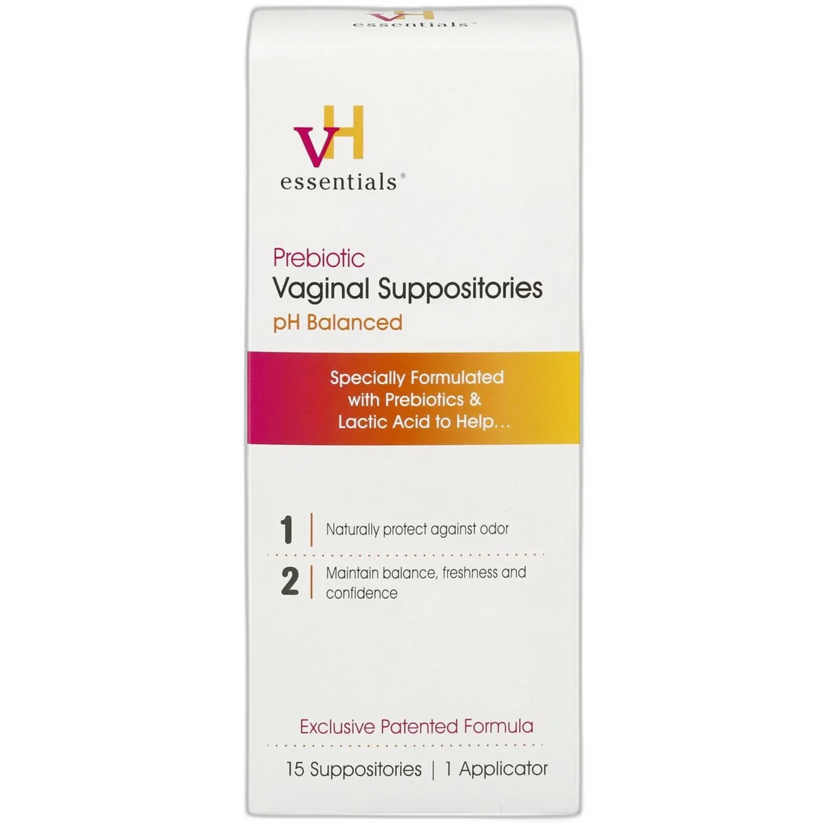 Vh Essentials Prebiotic Vaginal Suppositories15 Ea 1.6Oz (Pack Of 6)