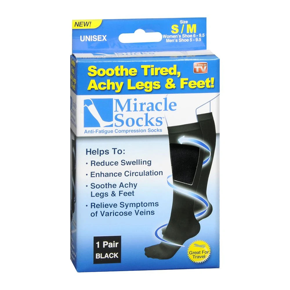 As Seen On TV Ontel Miracle Socks - Black 3.2 Oz (Pack of 24)