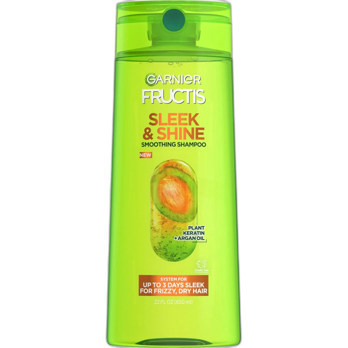 Garnier Fructis Sleek and Shine Shampoo Frizzy Dry Unmanageable Hair 22Oz (Pack of 4)