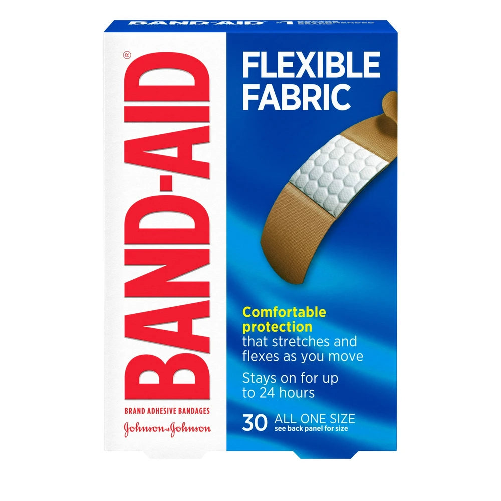 Band-Aid Brand Flexible Fabric Adhesive Bandages, Comfortable Flexible Protectio 3.2 Oz (Pack of 24)