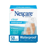 Nexcare Waterproof Clear Bandages, Assorted Sizes, 50 Count (Pack of 24)