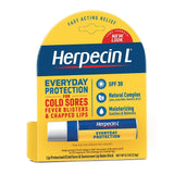 Herpecin L Everyday Protection Cold Sore And Sunscreen Lip Balm Stick 0.1 Oz (Pack Of 24)