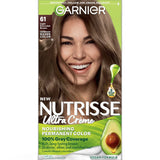Garnier Nutrisse Nourishing Color Cream Permanent Haircolor Light Ash Brown 611 Kit 8.48oz (Pack of 12)