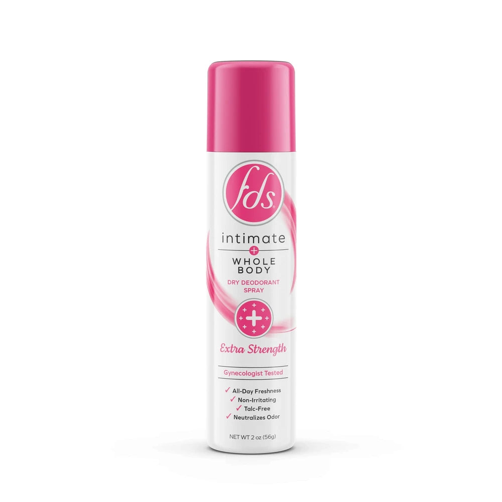 FDS Intimate + Body Dry Feminine Deodorant Spray Extra Strength 2 Oz (Pack of 24)