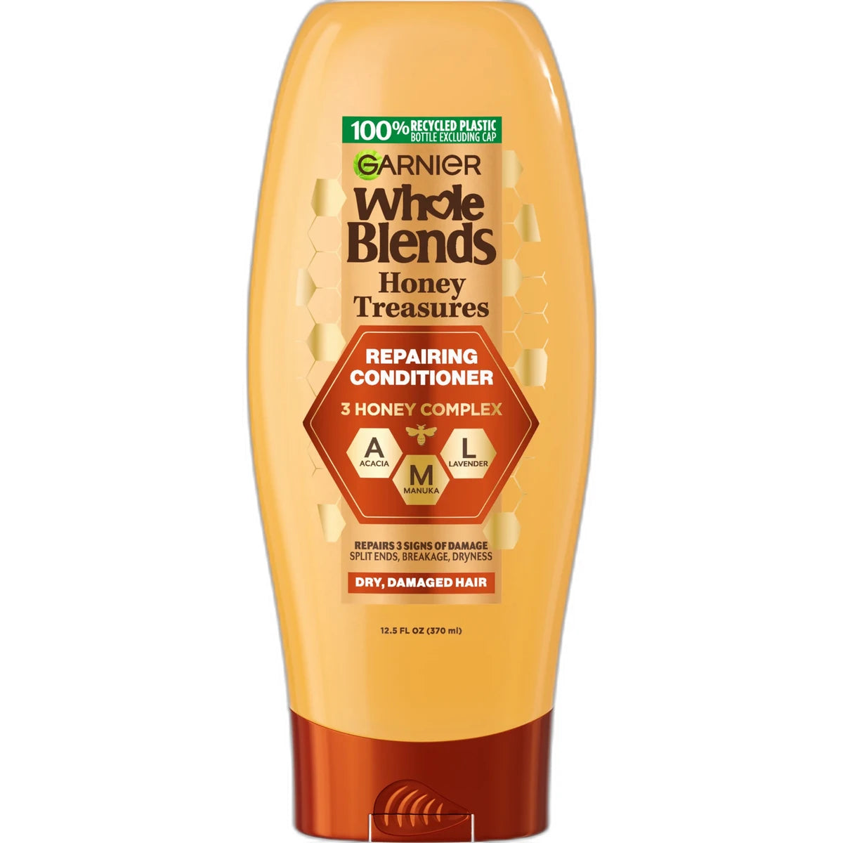 Garnier Whole Blends Repairing Conditioner Honey Treasures Damaged Hair 12.5Oz (Pack of 6)