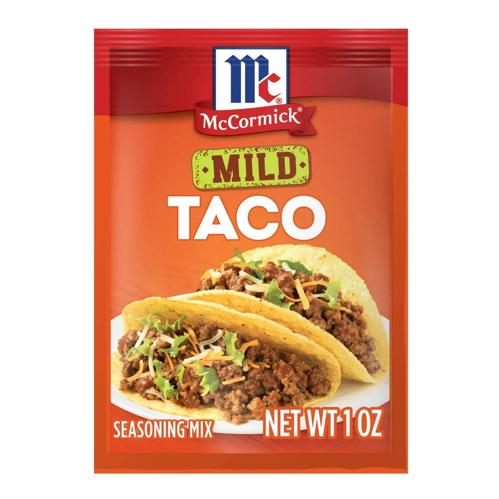 McCormick Mild Taco Seasoning Mix 1 Envelope 1Oz (Pack of 24)