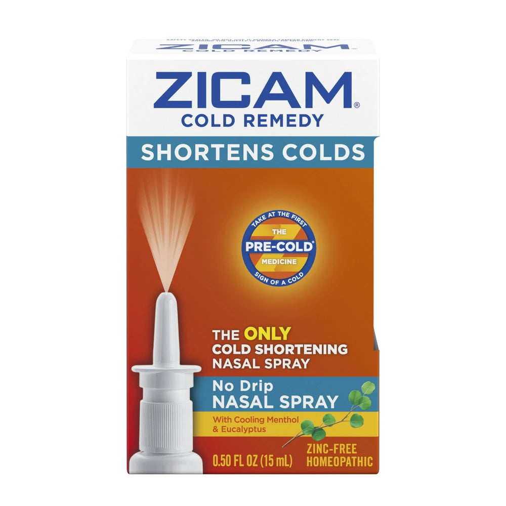 Zicam Cold Remedy Cold Shortening No-Drip Zinc-Free Nasal Spray - 0.5 Oz (Pack Of 24)
