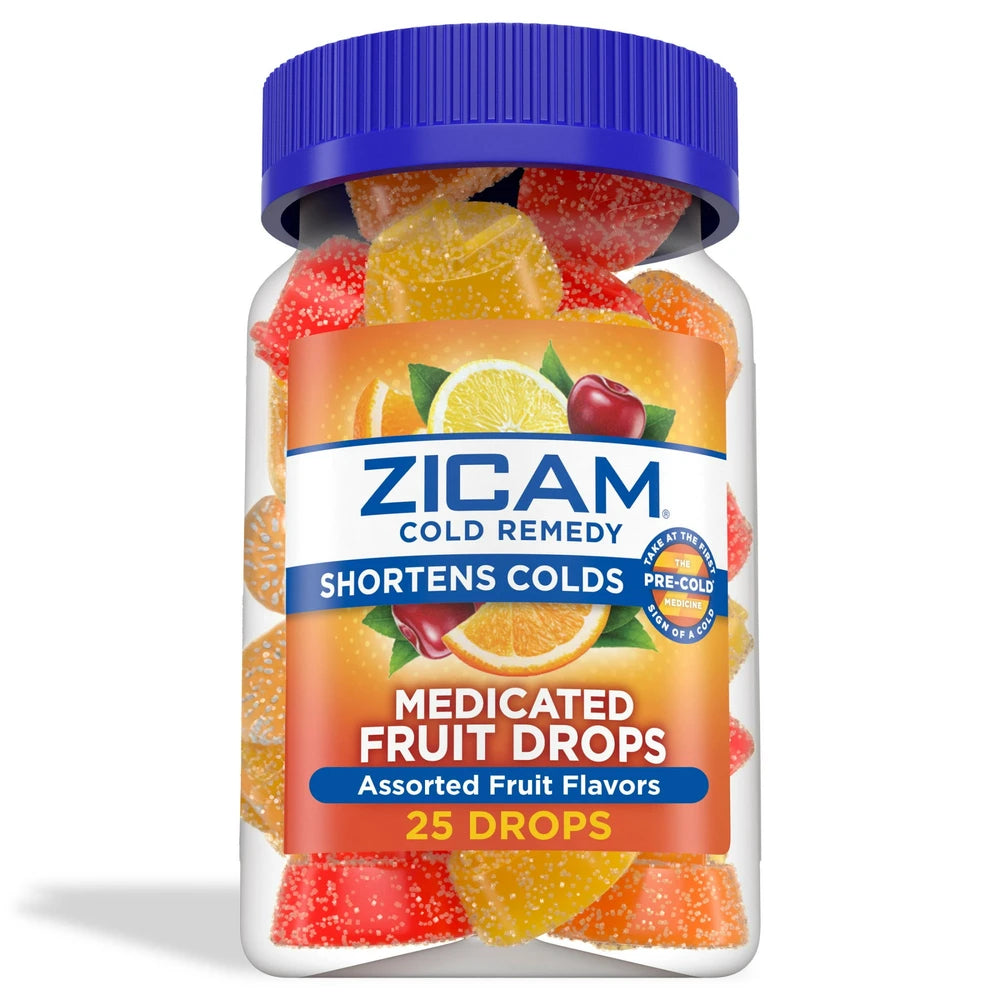 Zicam Cold Remedy Medicated Drops - Fruit - 25ct 5.92 Oz (Pack of 24)