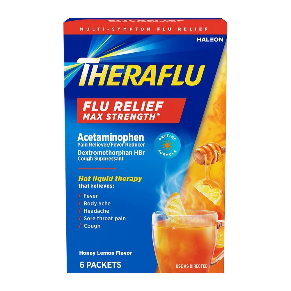 TheraFlu Max Strength Flu Relief Honey Lemon - 6.0 ea (Pack of 24)