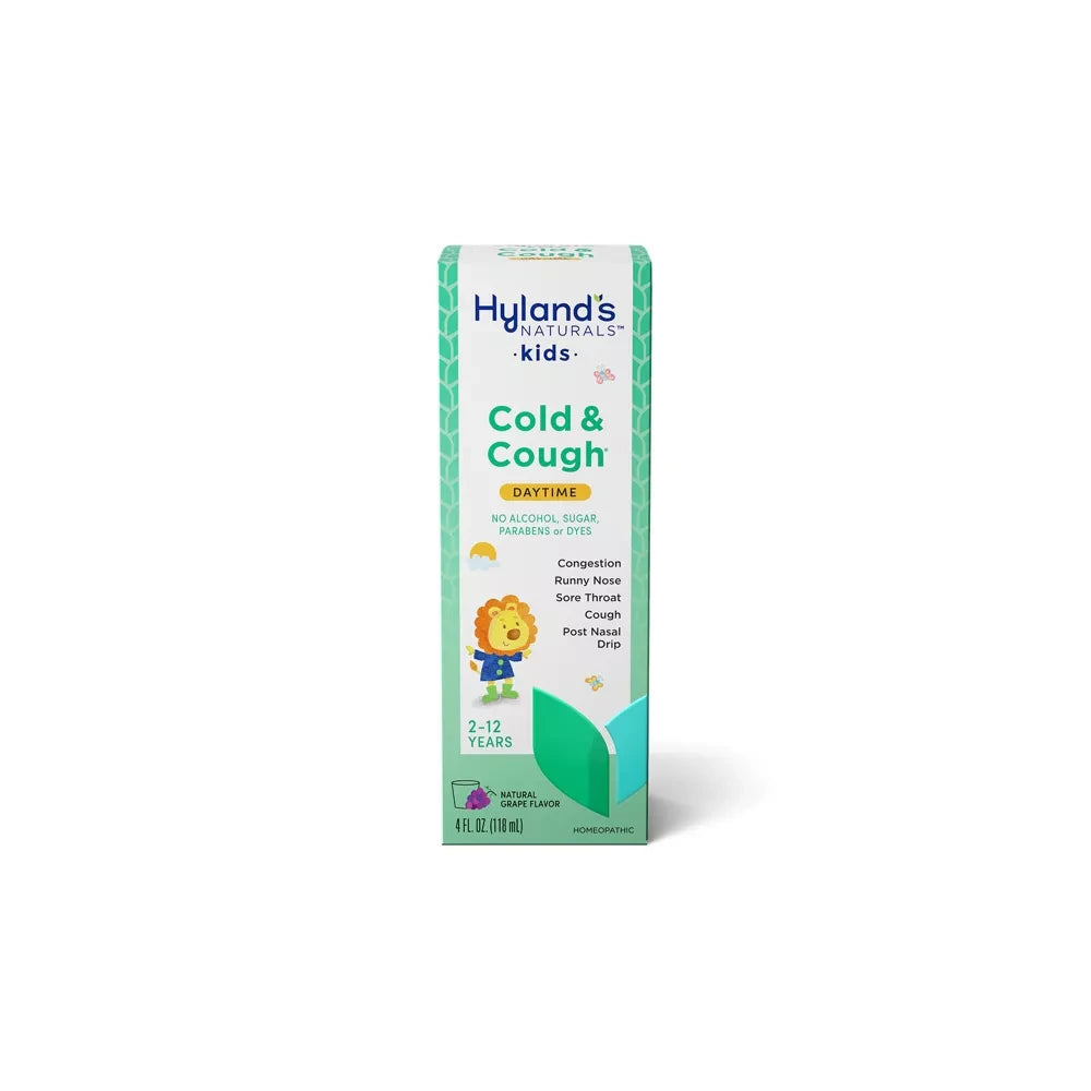Hyland's Naturals Kids Cold & Cough Daytime Syrup - Grape - 4 fl oz (Pack of 24)