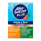 Alka-seltzer Plus Cold & Flu, Power Max Cold and Flu Medicine, Night, For Adults (Pack of 24)