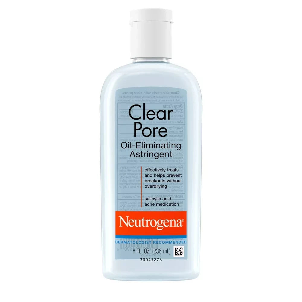 Neutrogena Clear Pore Oil-Eliminating Astringent with Salicylic Acid, Pore Clear 8 Oz (Pack of 24)