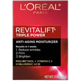 LOreal Paris Revitalift Triple Power Anti Aging Moisturizer 1.7Oz (Pack of 24)