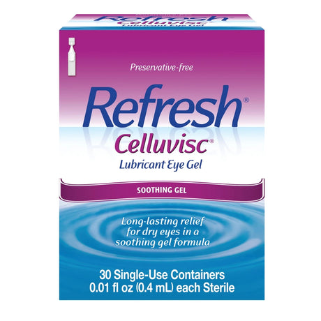 Refresh Celluvisc Lubricant Eye Gel Single-Use Containers - 30 Ct 0.01 Oz (Pack Of 24)