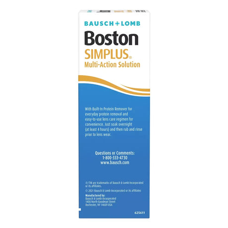 Boston SIMPLUS Multi-Action Contact Lens Solution for Rigid Gas Permeable Lenses 3.5 Oz (Pack of 24)