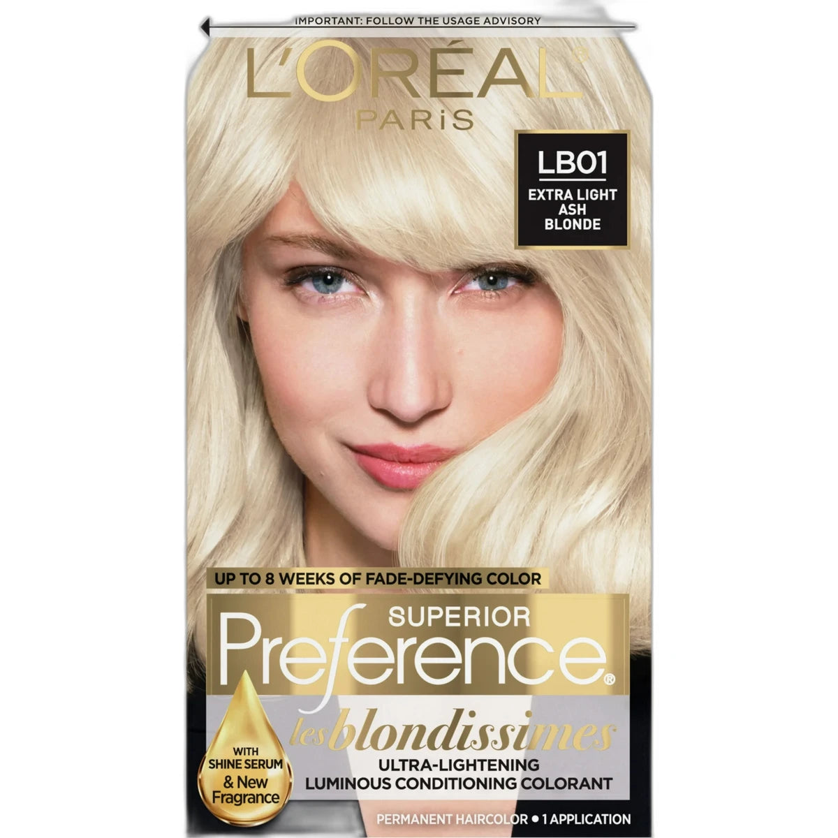 Loreal Superior Preference Les Blondissimes Hair Color Lb01 Extra Light Ash Blonde1 Ea 0.2Oz (Pack Of 12)
