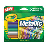 Crayola Metallic Markers-Shimmery Colors 8/Pkg (Pack of 24)