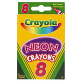 Crayola Non-Toxic Crayon Assorted Neon Color 8/Pkg 7.2 Oz (Pack of 24)