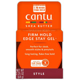 Cantu Shea Butter Extra Hold Edge Stay Gel for Natural Hair 2.25Oz (Pack of 12)