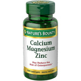 Nature S Bounty Calcium Magnesium Zinc Coated Caplets For Bone Health 100 Ct 6.64Oz (Pack Of 24)