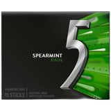 Wrigley Five Gum Spearmint Rain Sugar Free Chewing Gum 15Ct 2.82Oz (Pack of 120)