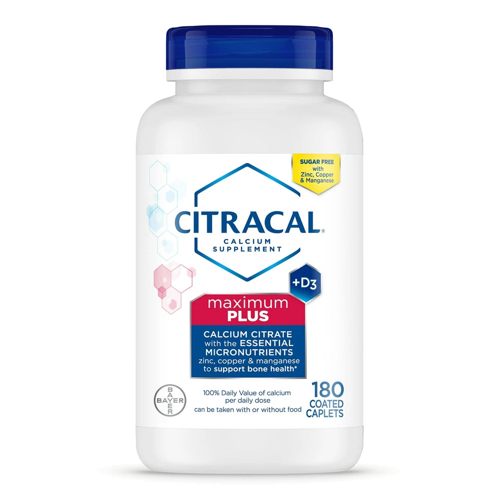 Citracal Maximum Plus Calcium Citrate With Vitamin D3 Caplets 180ct (Pack of 24)