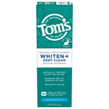 Tom’s of Maine Whiten+ Deep Clean Whitening Toothpaste with Fluoride - Peppermin 4Oz (Pack of 24)
