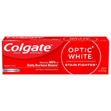Colgate Optic White Stain Fighter Teeth Whitening Toothpaste Clean Mint 4.2 Oz (Pack of 24)