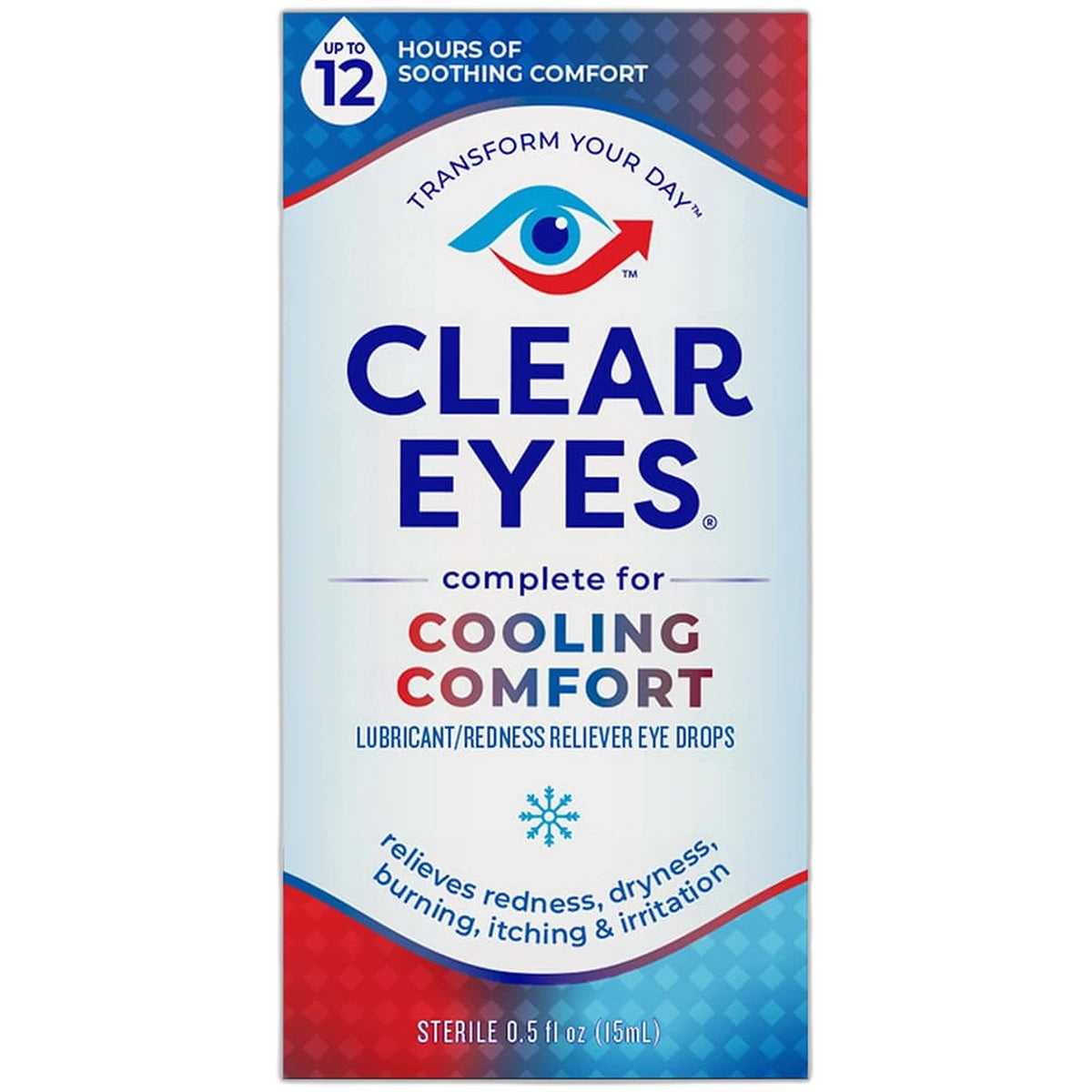 Clear Eyes Cooling Comfort Redness Relief Eye Drops0.5Oz (Pack Of 24)