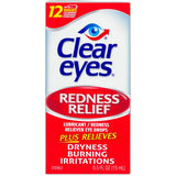 Clear Eyes Redness Relief Eye Drops 0.5Oz (Pack of 36)
