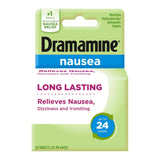 Dramamine Nausea Long Lasting, Nausea Relief Tablets, 10 Count (B0794RGJH3) (Pack of 24)