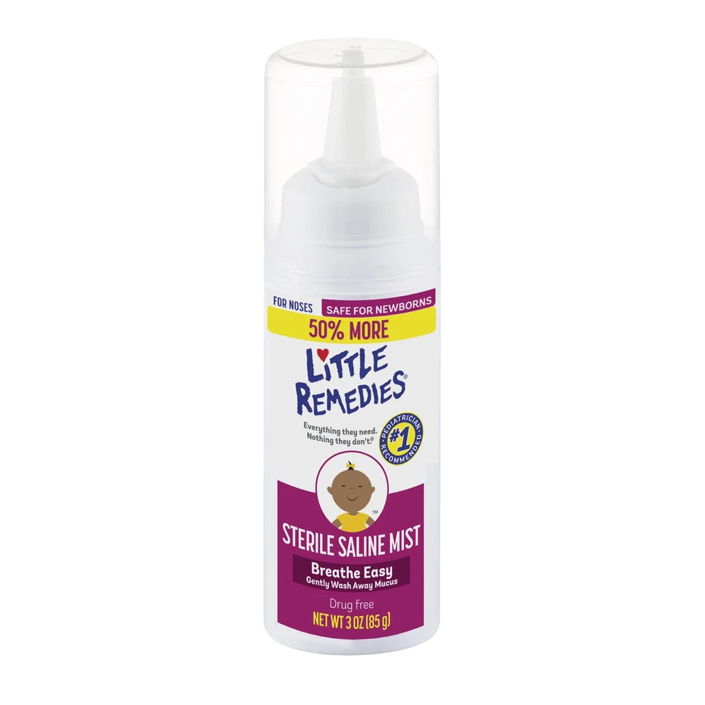 Little Remedies Saline Nasal Mist for Babies Stuffy Noses - 3 fl Oz (Pack of 24)