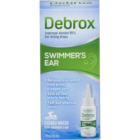 Debrox Swimmers Ear Relief Ear Drying Drops Water Clogged Relief 1Oz (Pack Of 12)