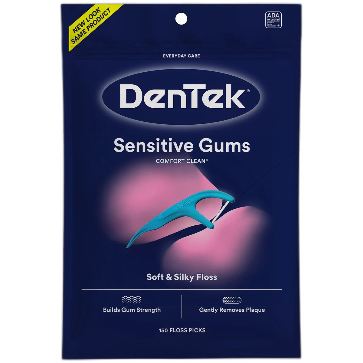 DenTek Comfort Clean Floss Picks For Sensitive Gums150 Ea 3.6oz (Pack of 30)