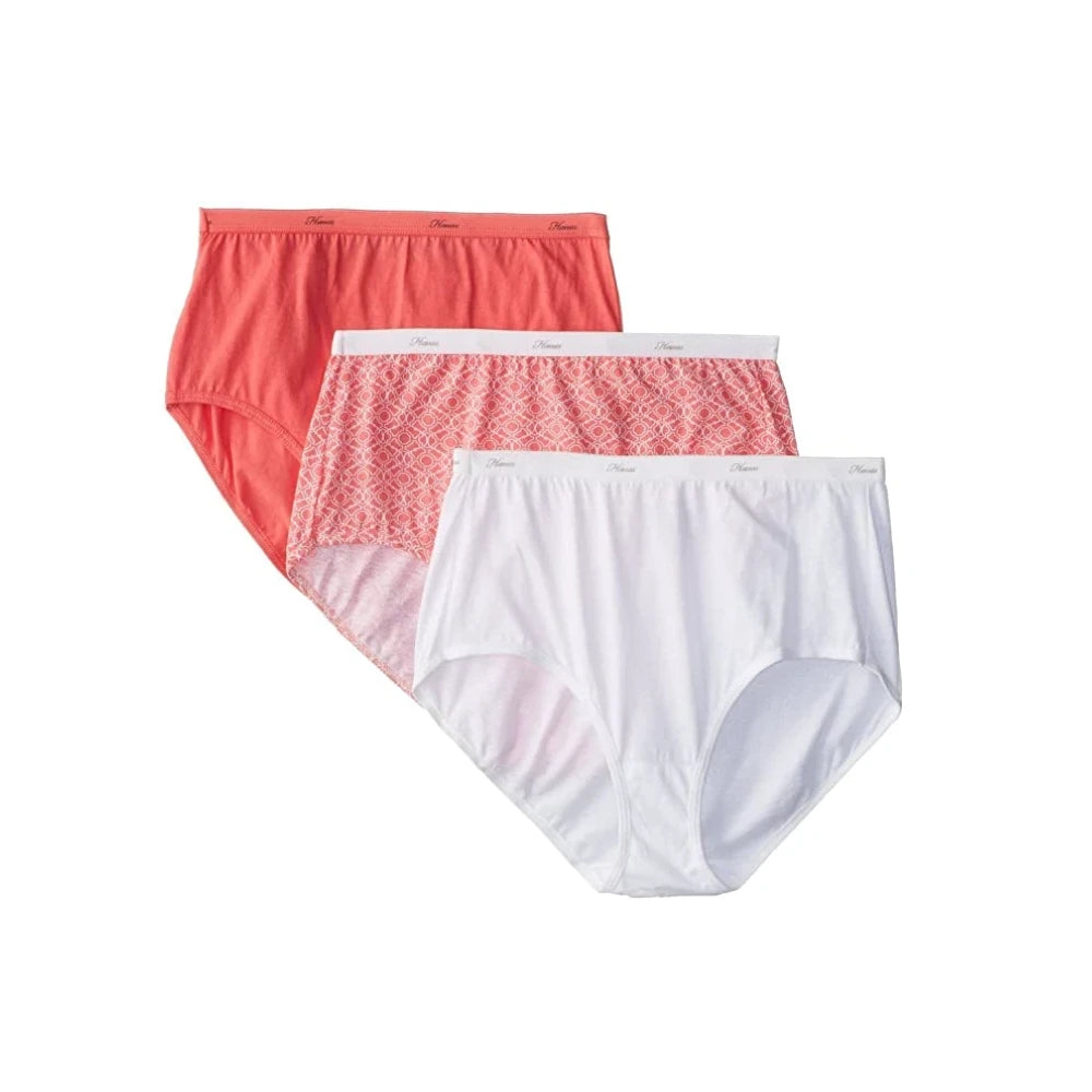 Hanes Women s assorted cotton brief panties - 3 pack (Pack of 24)