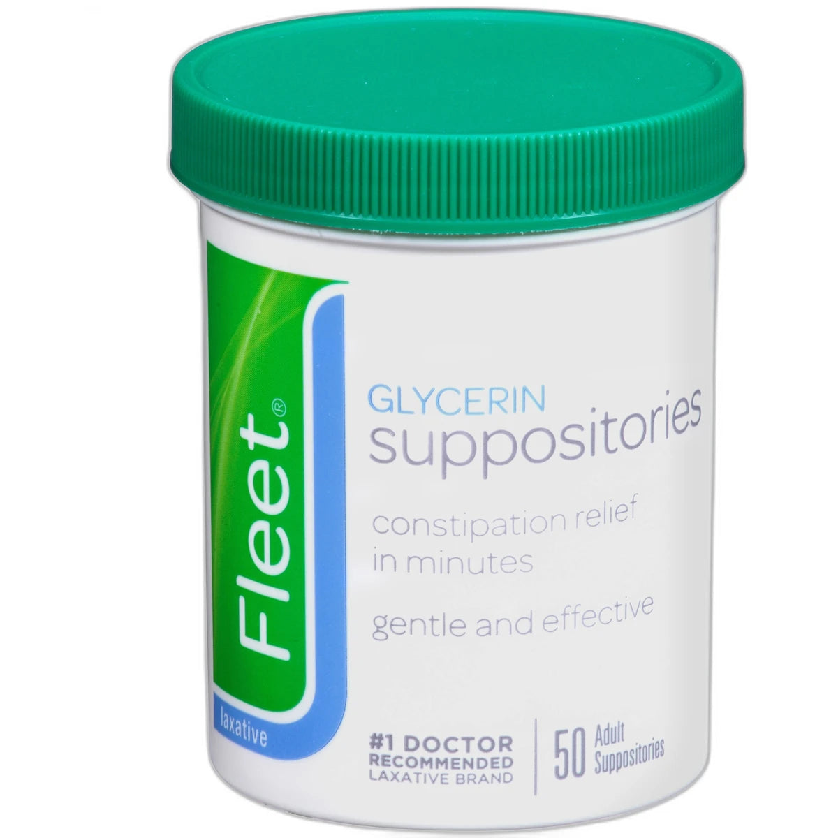 Fleet Glycerin Suppositories Adult Laxative Jar 3.36oz (Pack of 12)