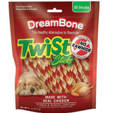 DreamBone Twist Sticks Rawhide-Free Chews for Dogs with Real Vegetables and Chicken 50 Count 9.7 Oz (Pack of 24)