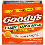 Goodys Extra Strength Headache and Pain Relief Powder Cool Orange 2.24oz (Pack of 36)