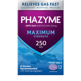 Phazyme Maximum Strength 250 mg Anti-Gas Simethicone Soft Gels 12 ea 1.6oz (Pack of 24)