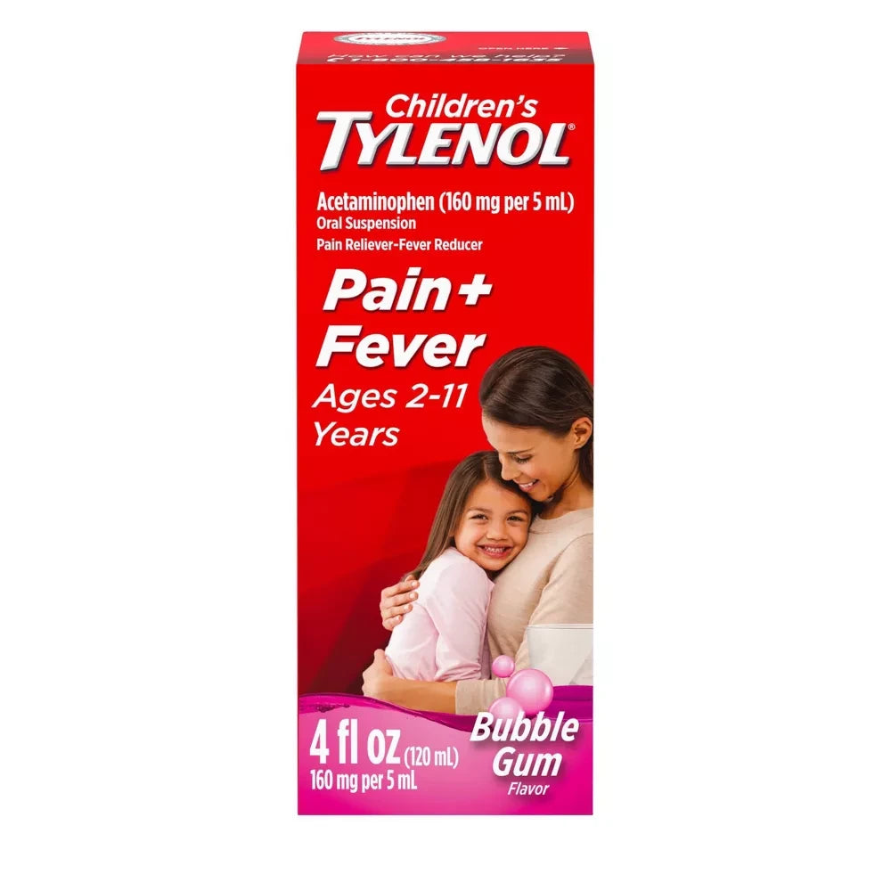 Tylenol Children's Oral Suspension Medicine with Acetaminophen, Bubble Gum, 4 Fl Oz (Pack of 36)