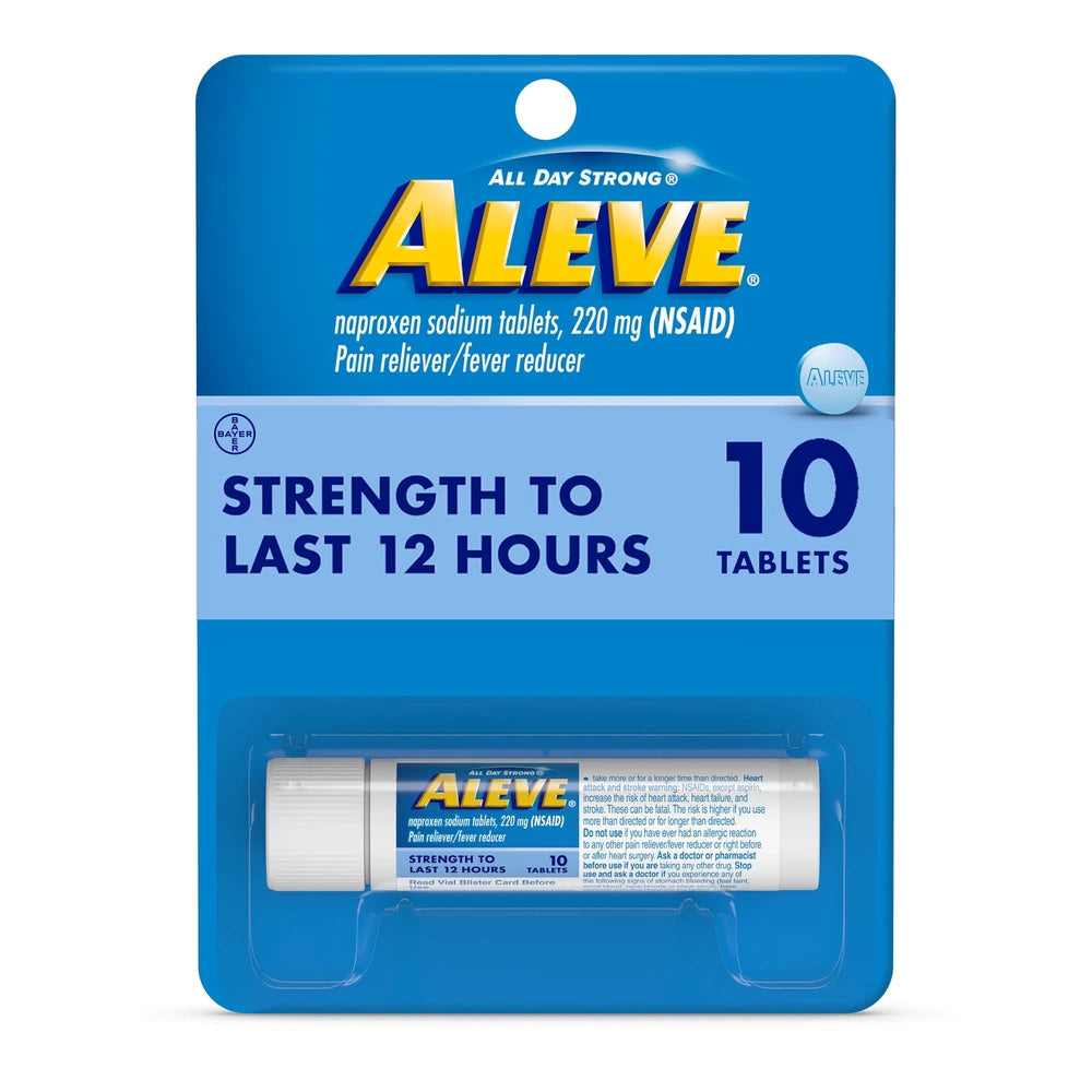 Aleve Tablets Naproxen Sodium Pain Reliever 10 Count (Pack of 36)