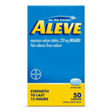 Aleve Caplets Naproxen Sodium Pain Reliever 50 Count (Pack of 36)