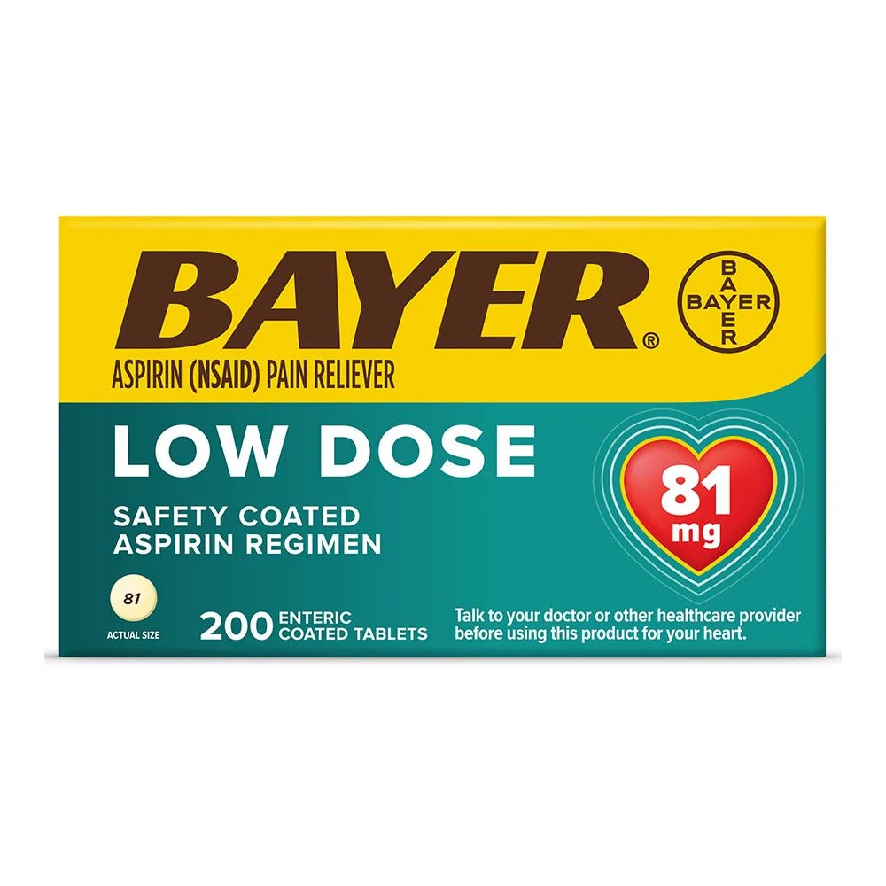 Bayer Pain Reliever, Low Dose, 81 Mg, Tablets - 32 Ct (Pack of 36)