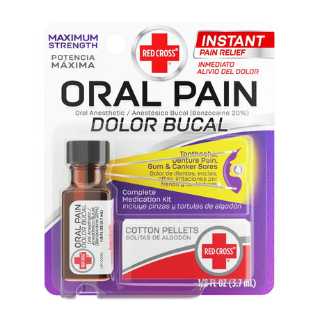 Red Cross Oral Pain Relief 0.12 Fl Oz (Pack Of 36)