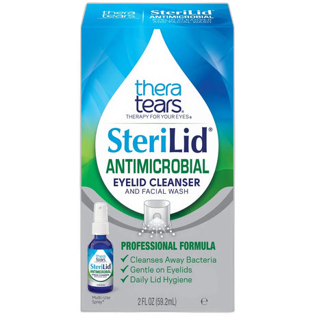 Thera Tears sterilid Antimicrobial Eyelid Cleanser and Face Wash 2Oz (Pack of 24)