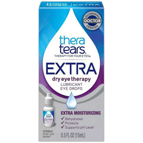 Theratears Extra Dry Eye Therapy Lubricating Eye Drops For Dry Eyes 0.5Oz (Pack Of 24)