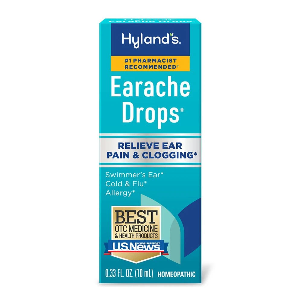 Hyland S Earache Drops Natural Relief Of Earaches Swimmers Ear And Allergies 0.33 Oz (Pack Of 36)