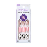 KISS imPRESS Press on Nails One Chance Pink Short Squoval 30 Count (Pack of 36)